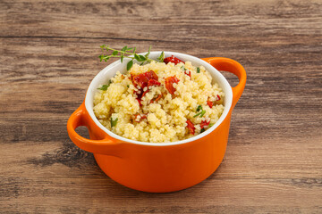 Vegetarian uisine - couscous with vegetables