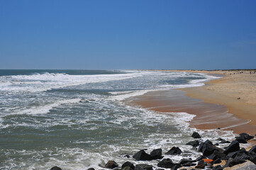 Beach surf on Cape Hatteras in North Carolina
