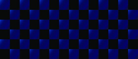 Black and blue square pattern abstract vector texture background.