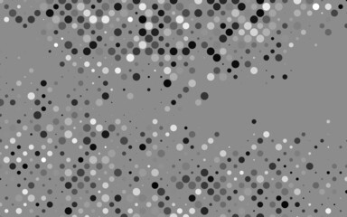 Light Silver, Gray vector background with bubbles.