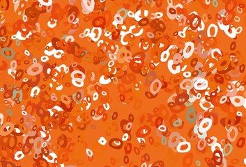 Light Orange vector pattern with spheres.