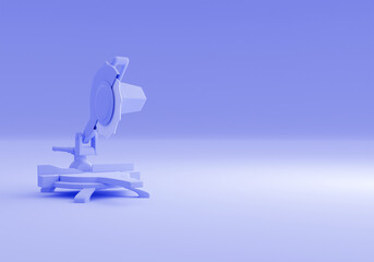 3d rendering mitter saw sliding with empty space