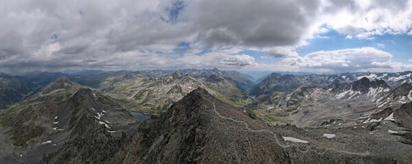Seamless 180 degree drone photo of breathtaking view
