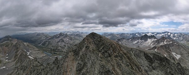 Seamless 180 degree drone photo of breathtaking view