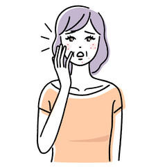 ニキビに悩む女性