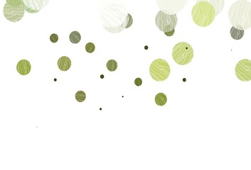 Light green vector cover with spots.