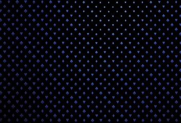 Dark blue vector background with cards signs.