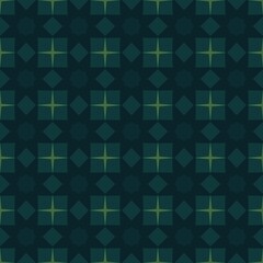 Illustration of a green geometric shaped seamless pattern