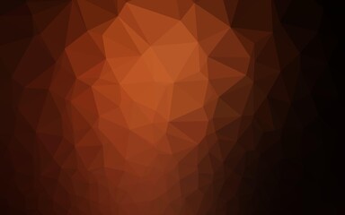 Dark Orange vector blurry triangle texture.