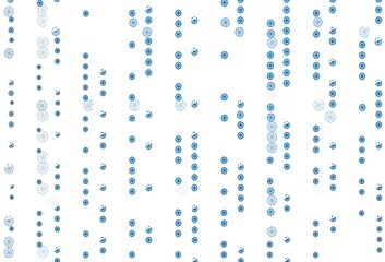 Light BLUE vector layout with bright snowflakes.