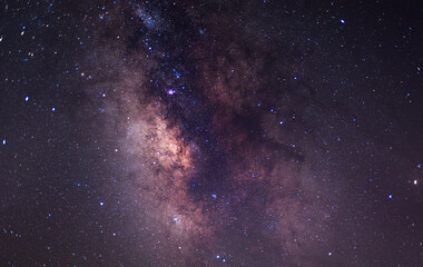 Nebula, the Milky Way, galaxies, and stars shining in the dark sky. closeup view of milky way star...