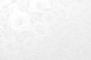 Embossed flower background. Dahlia, rose, dianthus. 3D illustration. 3D rendering - obrazy, fototapety, plakaty