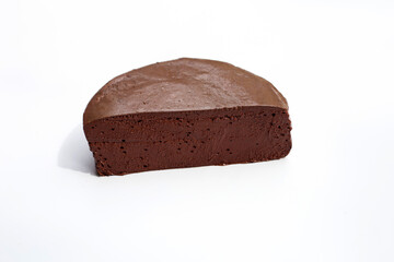 Chicken blood tofu on white background