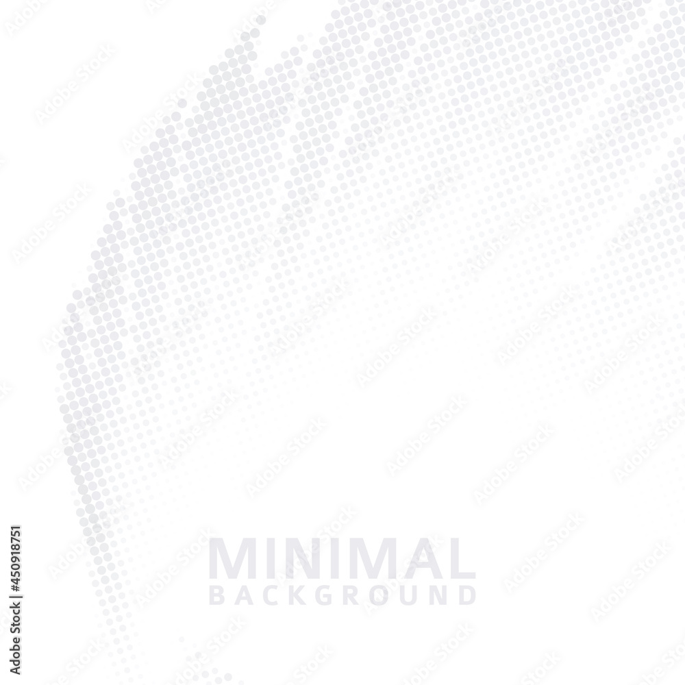 Poster minimal white background with grey halftone effect