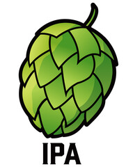 Hop beer cartoon illustration design element