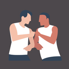 Couple of men who greet