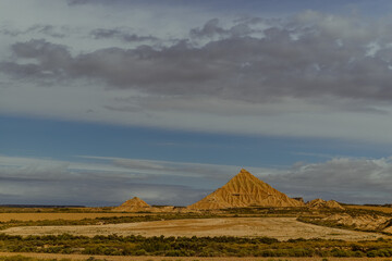 Obraz premium Dramatic landscape in the Bardenas desert in Spain