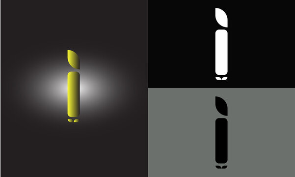Grafic Vector Of Abstract letter I logo design. Creative,Premium Minimal emblem design template.	
