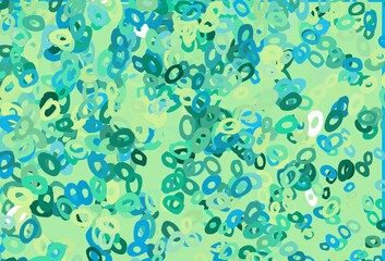 Light Green, Yellow vector pattern with spheres.