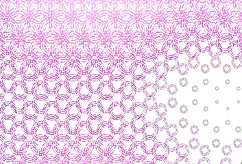 Light pink, blue vector texture with disks.