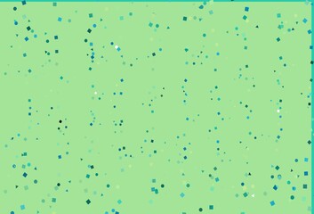 Light Green, Yellow vector background with triangles, circles, cubes.