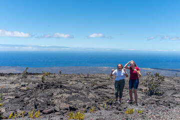 Volcanoes national park overlooking the ocean