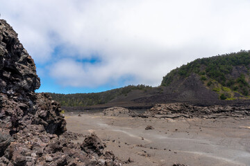 Volcanoes national park overlooking the ocean