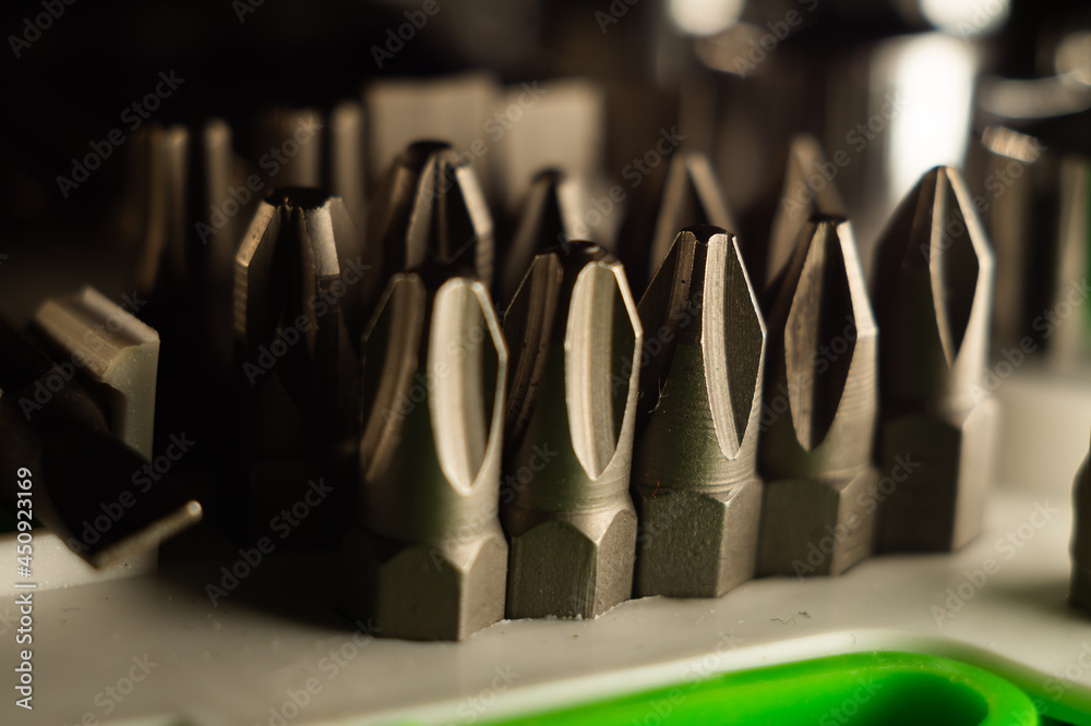 Canvas Prints Closeup shot of a set of bits for shock screwdriver