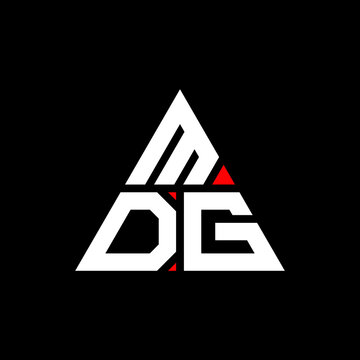 MDG triangle letter logo design with triangle shape. MDG triangle logo design monogram. MDG triangle vector logo template with red color. MDG triangular logo Simple, Elegant, and Luxurious Logo. MDG 

