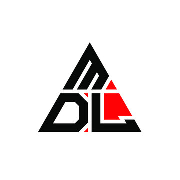 MDL triangle letter logo design with triangle shape. MDL triangle logo design monogram. MDL triangle vector logo template with red color. MDL triangular logo Simple, Elegant, and Luxurious Logo. MDL 
