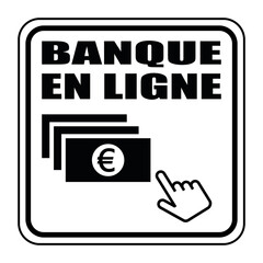 Logo banque en ligne.