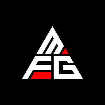 MFG triangle letter logo design with triangle shape. MFG triangle logo design monogram. MFG triangle vector logo template with red color. MFG triangular logo Simple, Elegant, and Luxurious Logo. MFG 
