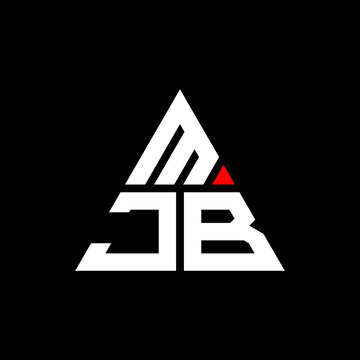 MJB triangle letter logo design with triangle shape. MJB triangle logo design monogram. MJB triangle vector logo template with red color. MJB triangular logo Simple, Elegant, and Luxurious Logo. MJB 

