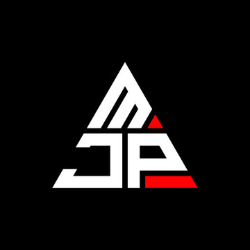 MJP triangle letter logo design with triangle shape. MJP triangle logo design monogram. MJP triangle vector logo template with red color. MJP triangular logo Simple, Elegant, and Luxurious Logo. MJP 
