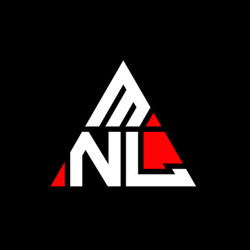 MNL triangle letter logo design with triangle shape. MNL triangle logo design monogram. MNL triangle vector logo template with red color. MNL triangular logo Simple, Elegant, and Luxurious Logo. MNL 
