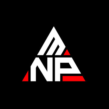 MNP triangle letter logo design with triangle shape. MNP triangle logo design monogram. MNP triangle vector logo template with red color. MNP triangular logo Simple, Elegant, and Luxurious Logo. MNP 

