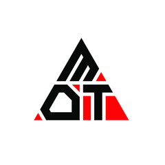 MOT triangle letter logo design with triangle shape. MOT triangle logo design monogram. MOT triangle vector logo template with red color. MOT triangular logo Simple, Elegant, and Luxurious Logo. MOT 
