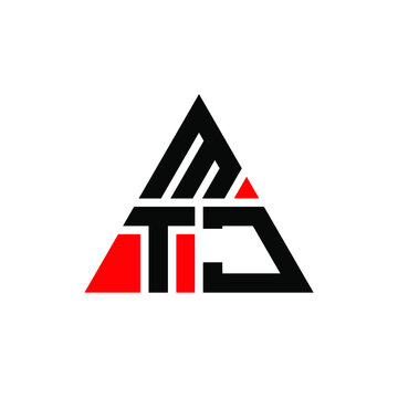 MTJ triangle letter logo design with triangle shape. MTJ triangle logo design monogram. MTJ triangle vector logo template with red color. MTJ triangular logo Simple, Elegant, and Luxurious Logo. MTJ
 