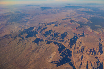 Aerial view of the muddy colorado river