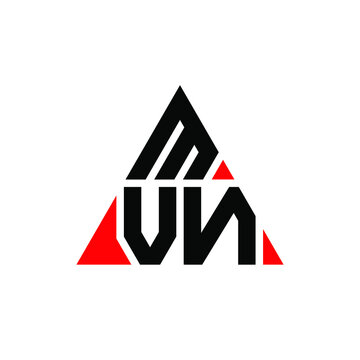 MVN triangle letter logo design with triangle shape. MVN triangle logo design monogram. MVN triangle vector logo template with red color. MVN triangular logo Simple, Elegant, and Luxurious Logo. MVN 
