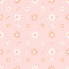 Soft Pink Flower Seamless Pattern