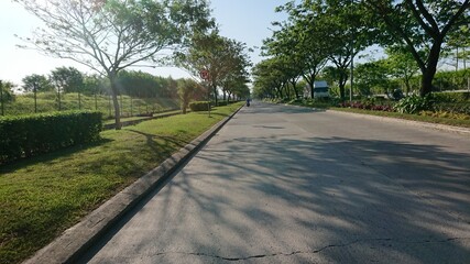 Portrait of an Industrial Estate Street with Green Nature