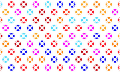 Colorful Lifebuoy Seamless Pattern Background