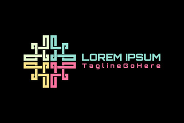 vector logo elements with ambigrams of the letters "A" or "F" or "T" forming a medical cross.