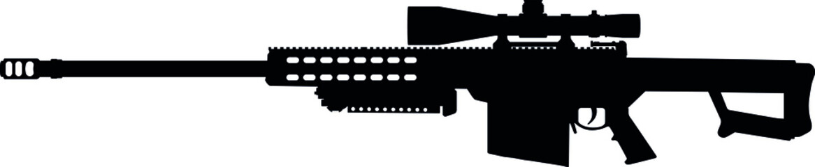 M82A1. 416 Sniper long range rifle Caliber 50 BMG United States Armed Forces and USA United States Army M82A1 Sniper special rifle, SWAT Police - Marine Corps Sniper Rifle