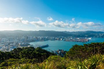 ニュージーランドのウェリントンの観光名所を観光している風景 Wellington,...