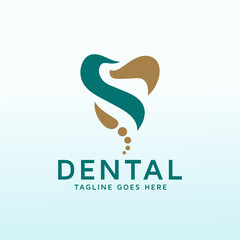 Dental logo with outdoor nature elements letter S