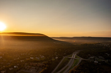 Foggy Sunrise over Mount Nittany 