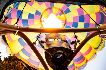 View from Below the Burner in a Hot Air Balloon 
