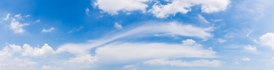 blue sky and clouds panorama background image